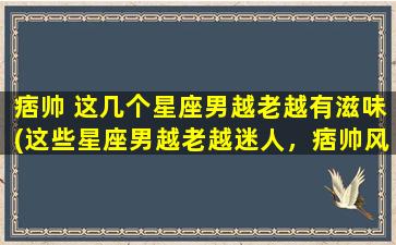 痞帅 这几个星座男越老越有滋味(这些星座男越老越迷人，痞帅风格高级又有魅力！)